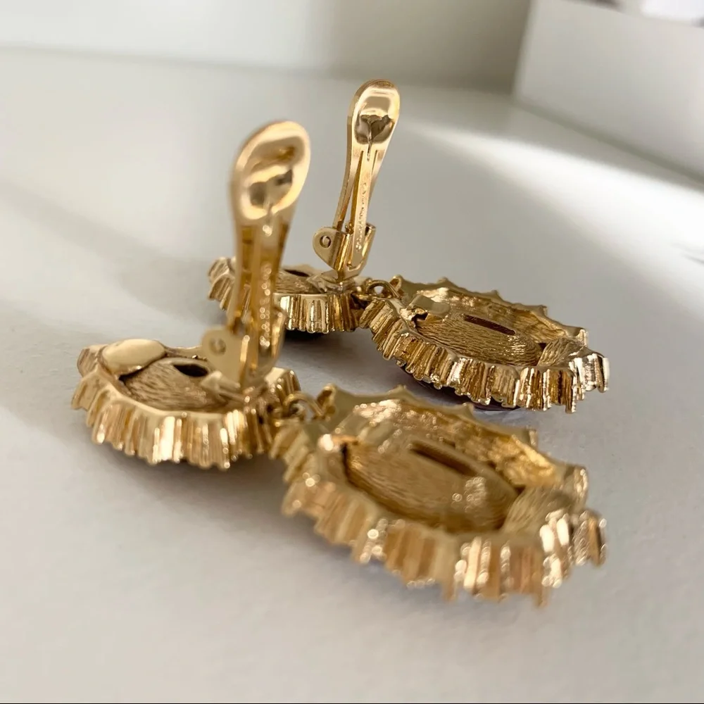 Vintage Christian Dior large crystal earrings - Picture 8 of 15
